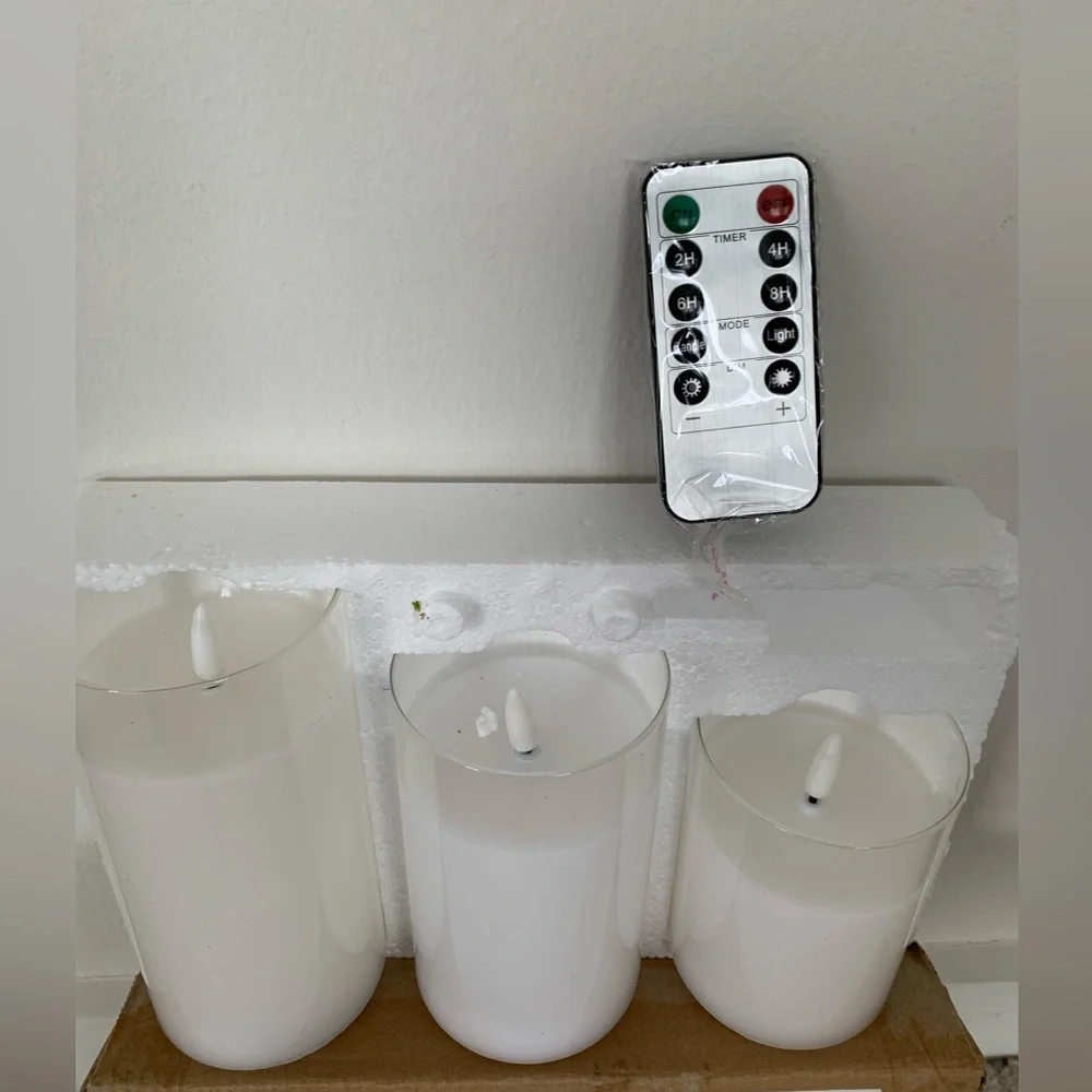 LED Glass Candles - Picture 3 of 3